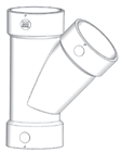 Canplas 6 in. PVC DWV Wye