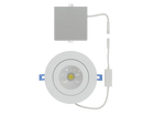 Reno lighting/ RENO-LED-4-S9W-FG-5CCTWH/ R36106 /LED Floating Gimbal Potlight 4″ 9W. Slim profile LED with integrated MCCT technology. 2700/3000/3500/4000/5000K