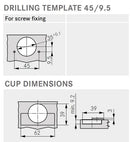 GRASS /  TIOMOS Self Close Hinge /Inset Style