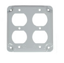 (8371/11411) 4" Sq. 1/2" raised. 2 duplex