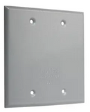 Metal Flat 2-Gang Blank Cover