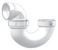 3 in. PVC DWV Hub x Hub Solvent Weld P-Trap