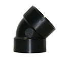 4-in Black ABS 45° Short Turn Hub Elbow
