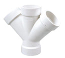 3 in. PVC DWV 45-Degree All Hub Double Wye