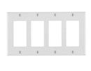 LEVITON - 4-Gang Decora/GFCI Wallplate/Faceplate