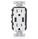 LEVITON - 15A 125V Decora Duplex + USB TP Receptacle