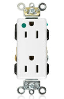 15 Amp, 125 Volt, NEMA 5-15R, 2P, 3W, Decora Plus Duplex Receptacle