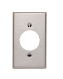 LEVITON - 1-Gang Locking Wallplate, Standard Size, Non-Magnetic Stainless Steel