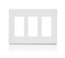 LEVITON - 80311-SW/3-Gang Decora Plus Device Decora Wallplate/Faceplate