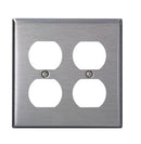 Leviton 84016-40 - 2-Gang Duplex Device Receptacle Wallplate