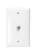 LEVITON - 80781-W/Roll over to zoom Standard Video Wall Jack with one F-Connector/White