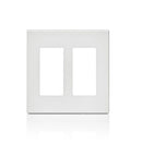 LEVITON - 80309-SW/2-Gang Standard Size Screwless Snap-On Wallplate/Faceplate