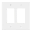 LEVITON - 2-Gang Decora/GFCI Device Decora Wallplate/Faceplate