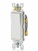LEVITON - 15 Amp Decora Single-Pole Switch, Self-Grounding, White