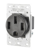 BLACK RECEPTACLE RANGE 2,10 FACE FLUSH 50A125/250V, 279-S00