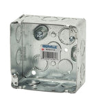 Square Steel Junction Box 2-1/8"D x 4"H x 4"W