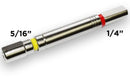 Double Ended Hex Bit, 1/4" Red and 5/16" Yellow