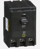 Square D Circuit Breaker, 3-Pole,100 Amp, 240VAC, Plug In