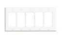LEVITON 5-Gang Decora/GFCI Device Decora Wallplate-Standard Size