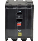 Square D Circuit Breaker,3-Pole, 20 Amp, 240VAC, Plug In