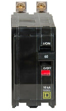 Square D Bolt On Circuit Breaker, 2-Pole, 60 Amp, 120/240VAC