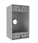 SB350S,1-Gang Weatherproof Box, Three 1/2 in. Threaded Outlets, Gray