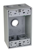 SB550S,1-Gang Five 1/2 in. Hole Rectangular Electrical Box - Gray