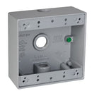 DB350S,2-Gang Weatherproof Box, Three 1/2 in. Threaded Outlets