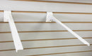 Metal Chrome White Color Shelf Slat Wall Hook For Glass Bracket and Supermarket Display (L/R)