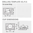 TIOMOS Tipmatic 110° NO SPRING Half overlay Screw-fixing (F046138581)