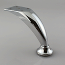 Cabinet Leg - Angle - H4-3/4" - Metal - Brush Nickel/ Chrome CL-A183