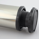 Cabinet Leg Diameter 2" Height 6-7" Metal - Satin Nickel - FT-510-150