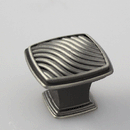 K-358ORB Sophisticated Knob - (L31 x W31 x H24mm) Oil Brushed/Antique Silver Finished