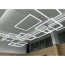 LED Square Linear Light 4000K 100-240VAC, UL & cUL Listed  Black/ Silver Shell, 40W/ 60W