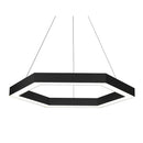 LED Hexagon Linear Light 4000K 100-240VAC, UL & cUL Listed, 40W/ 60W,  Black/Silver Shell