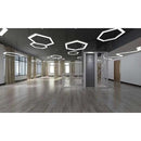 LED Hexagon Linear Light 4000K 100-240VAC, UL & cUL Listed, 40W/ 60W,  Black/Silver Shell